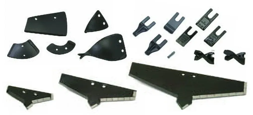 Little Beaver replacement points and cutting blades laid out